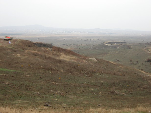 A lone IDF Centurion/Sho't stands guard over the former battlefield at the Emek HaBakha (Valley of Tears). Photo by author.